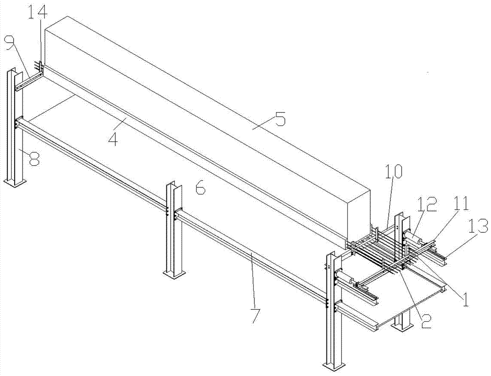 Anchoring-device-free prestress high-strength steel stand mesh U-shaped concrete member reinforcing method