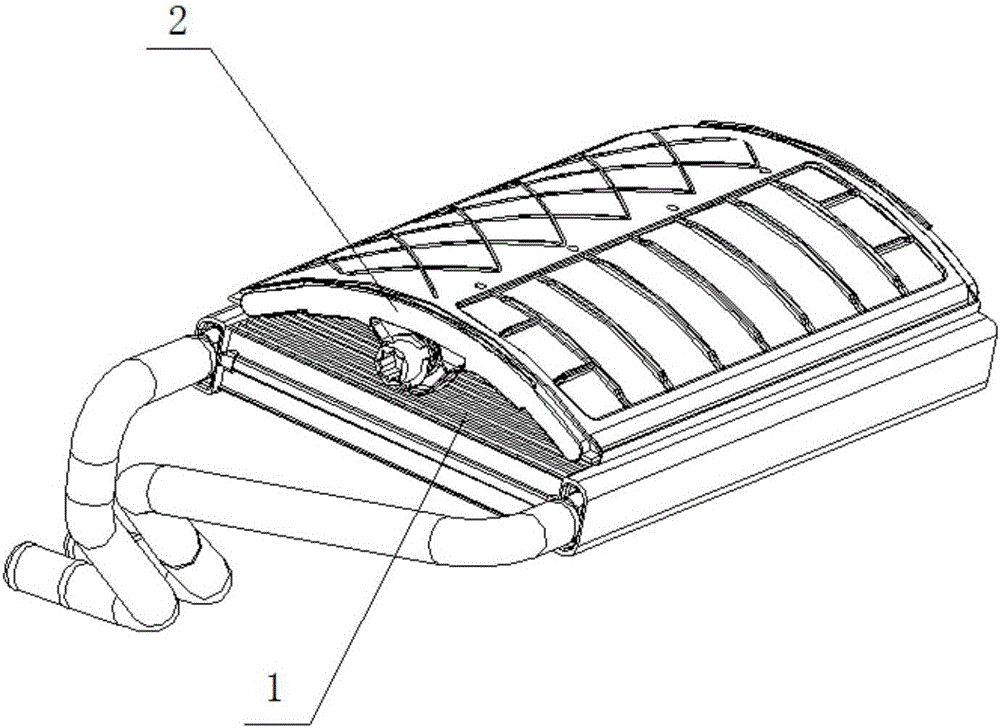 Arc-shaped throttle structure with thermal insulation and wind direction adjustment functions