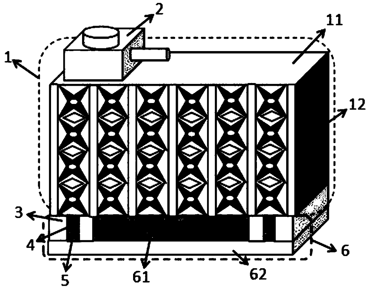 Anti-floating large-module box and pump integrated water tank