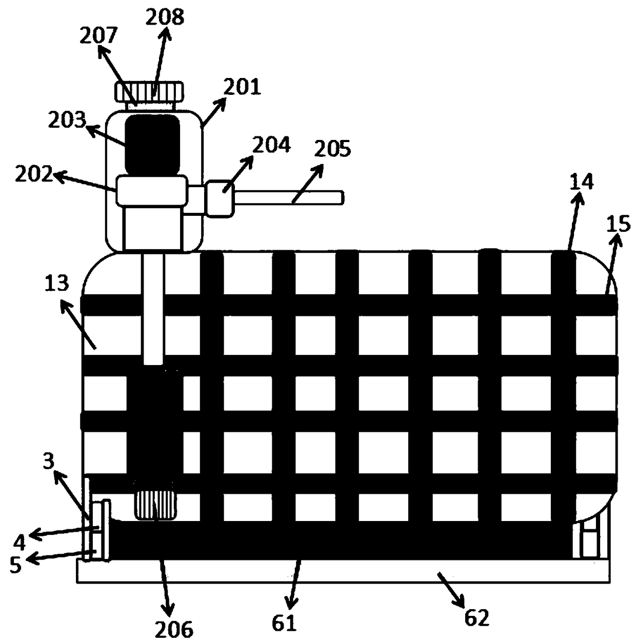 Anti-floating large-module box and pump integrated water tank