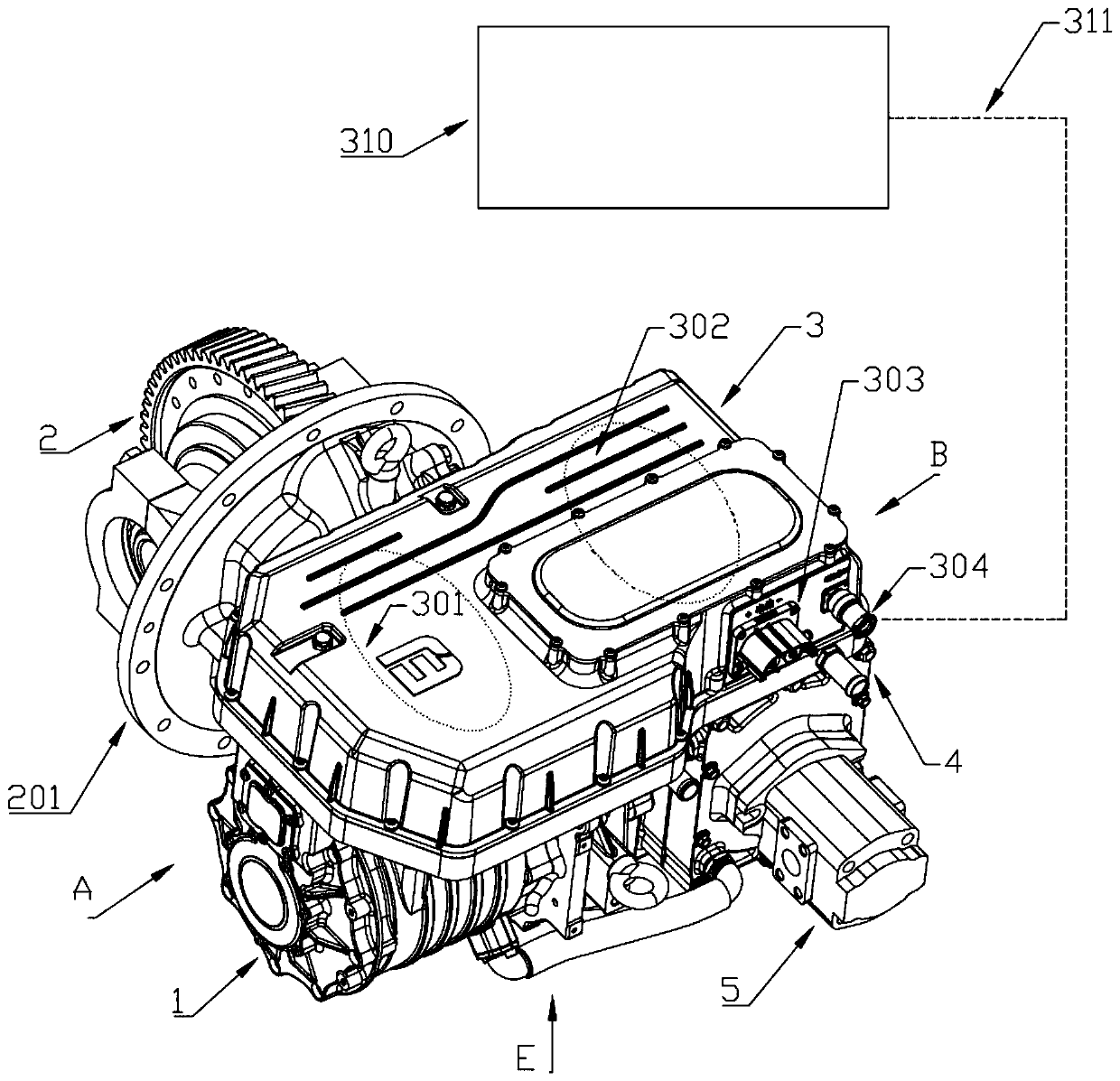 Electric forklift driving and hydraulic integrated power system and control method thereof