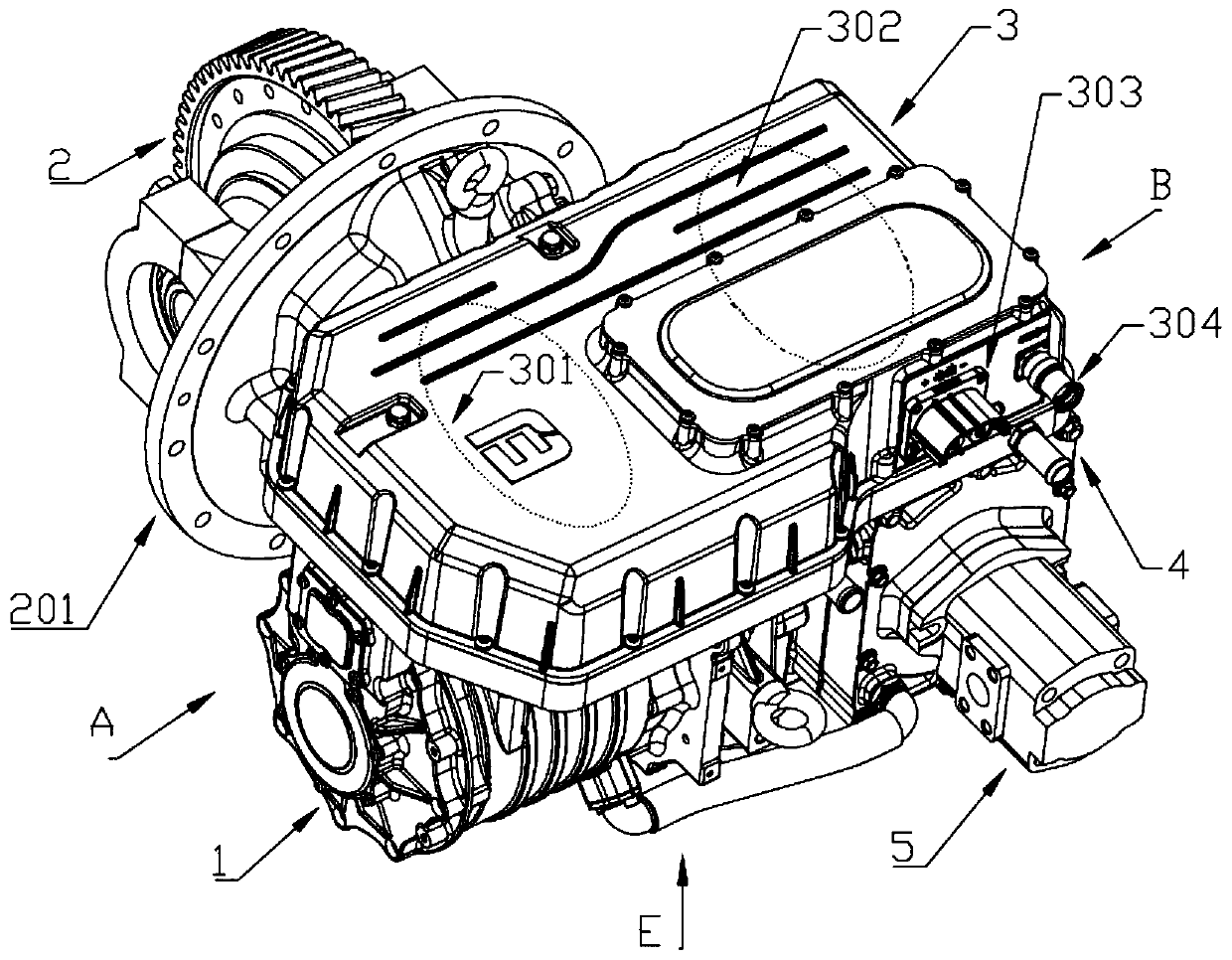 Electric forklift driving and hydraulic integrated power system and control method thereof