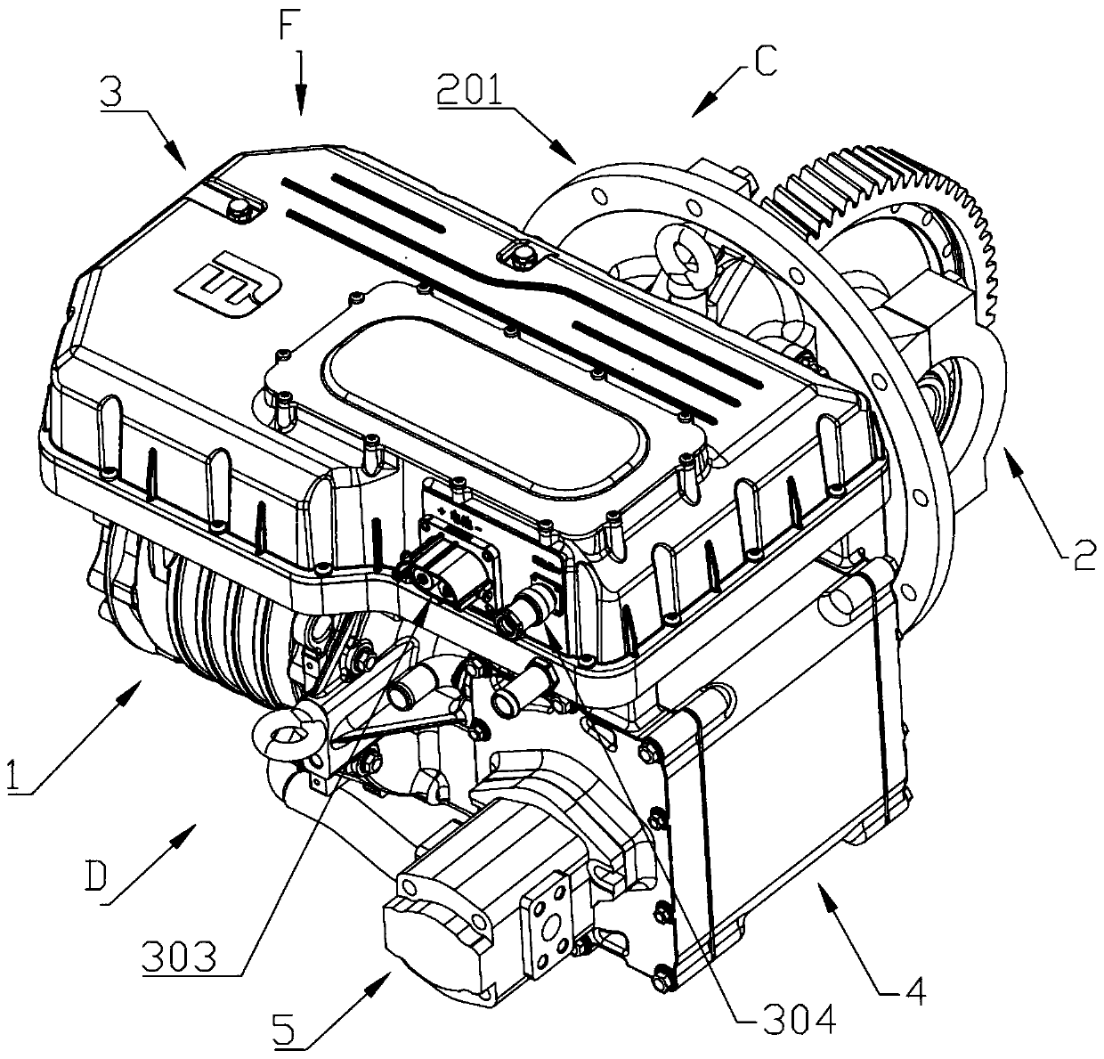 Electric forklift driving and hydraulic integrated power system and control method thereof