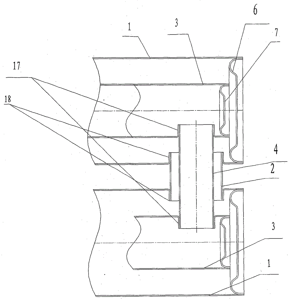 A countercurrent internal pressure reducing pipeline water exchanger