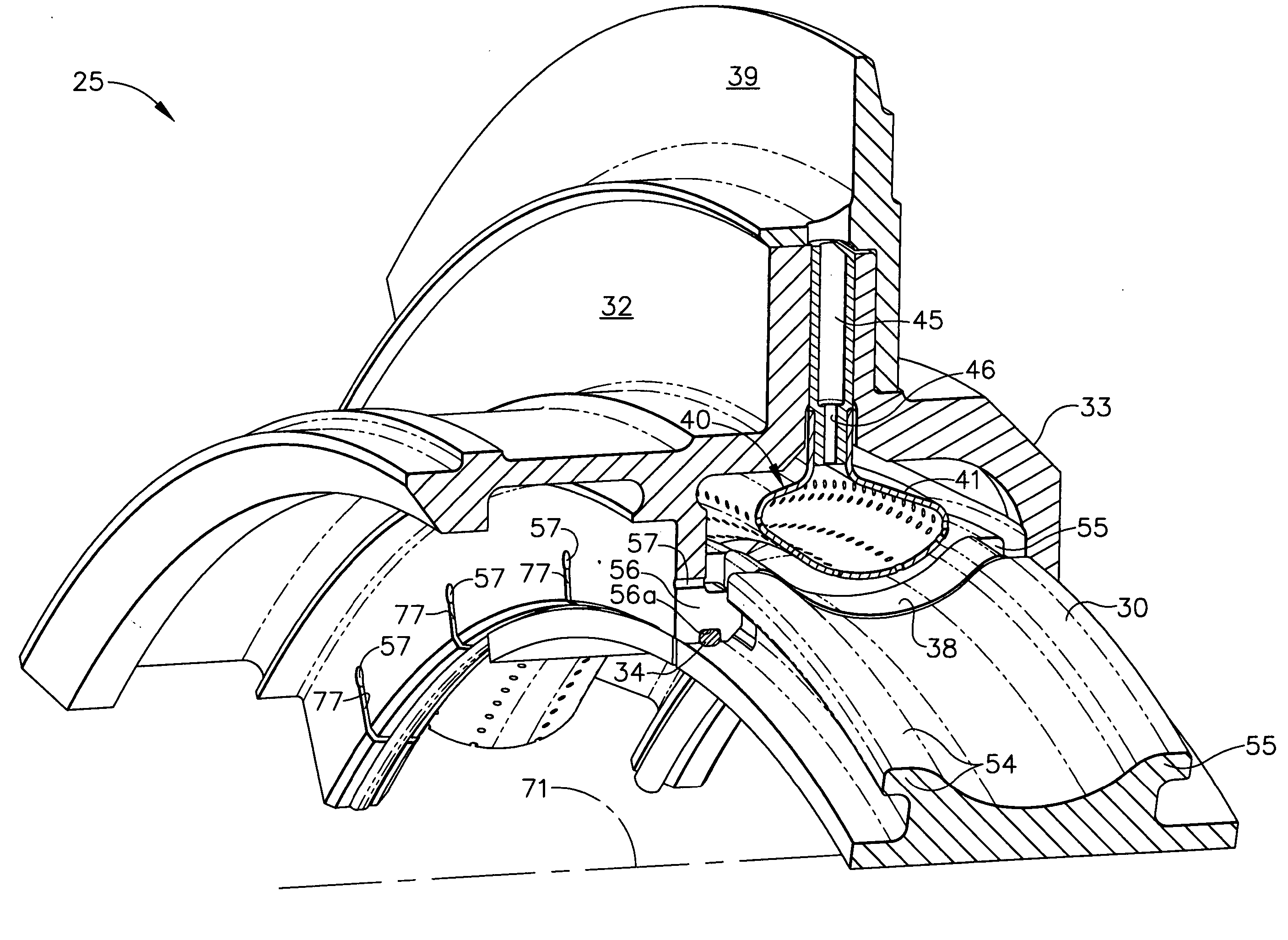 Gas turbine high temperature turbine blade outer air seal assembly