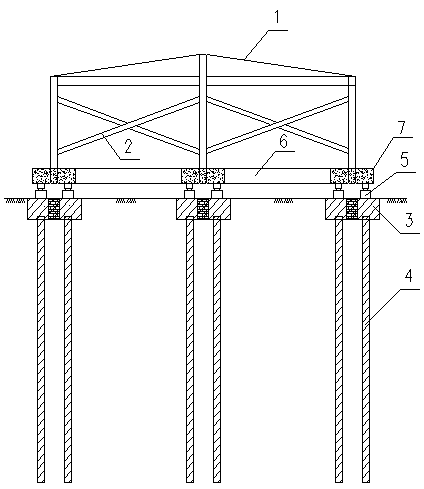 Method for creating construction site for developing underground space under existing building group