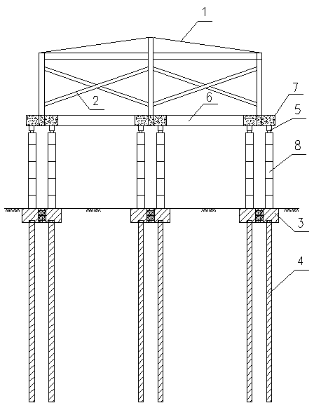 Method for creating construction site for developing underground space under existing building group