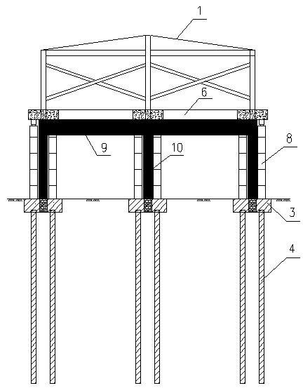 Method for creating construction site for developing underground space under existing building group