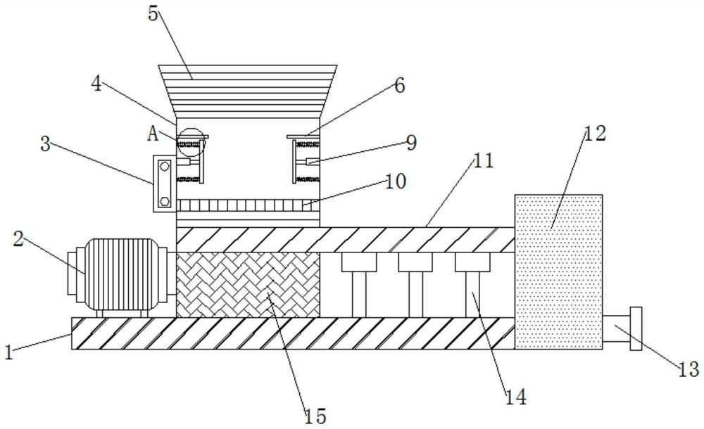 Vibration crushing device for construction waste resource recovering