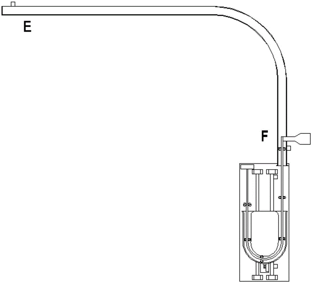 A cable drag chain moving device for curve power supply and its working method