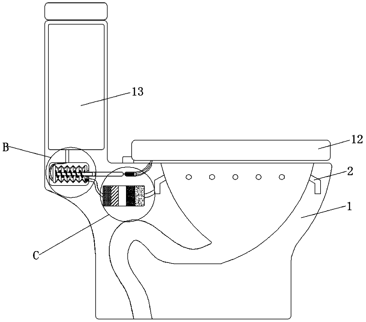 Toilet capable of cleaning air