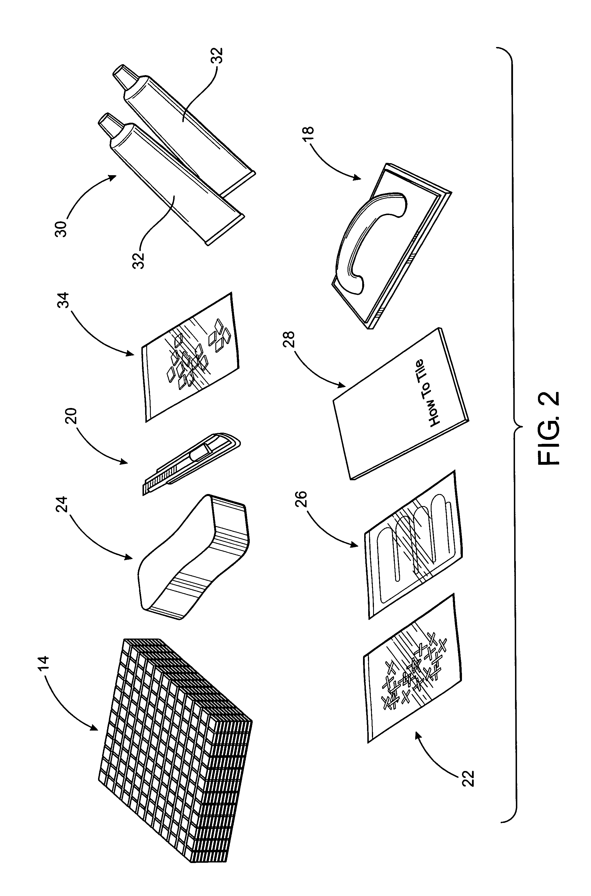 Do-it-yourself home remodeling kit for installation of a tile assembly on a kitchen backsplash or other support surface in a timely manner