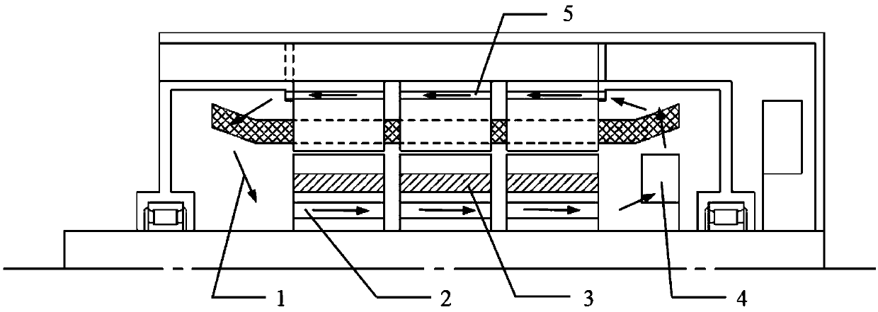 Hybrid ventilation cooling system and method for permanent magnet traction motor