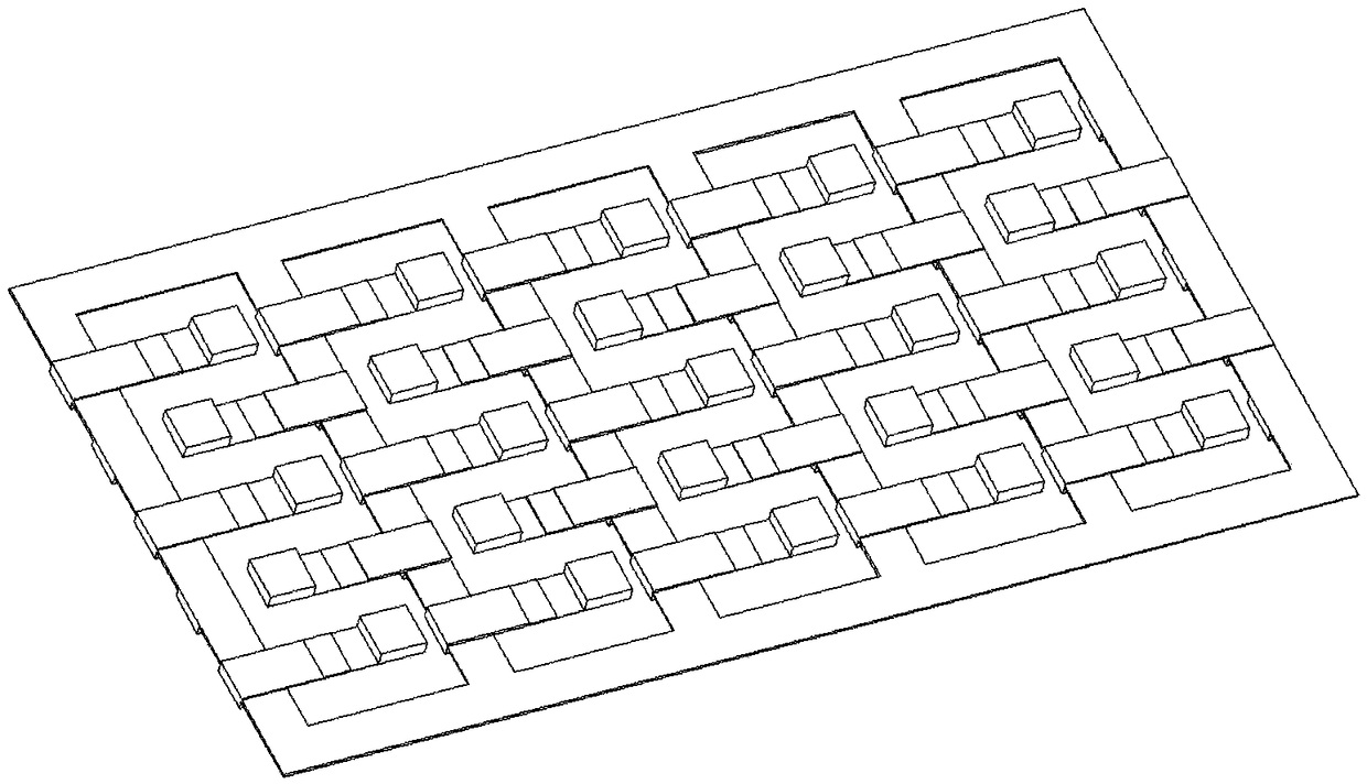 Weather-resistant durable all-metal multipoint frequency selection vibration suppression structure