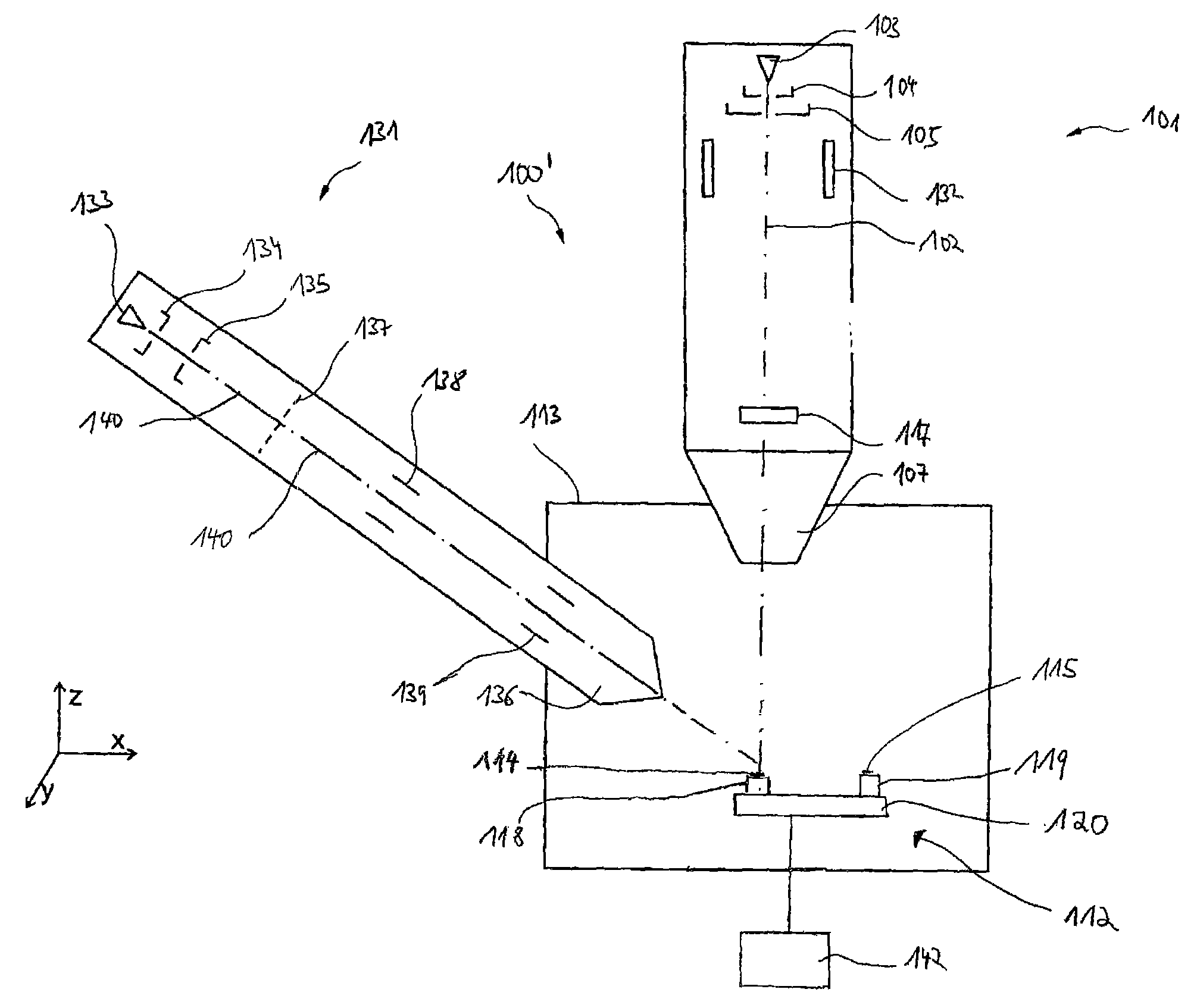 Particle beam device having a sample holder