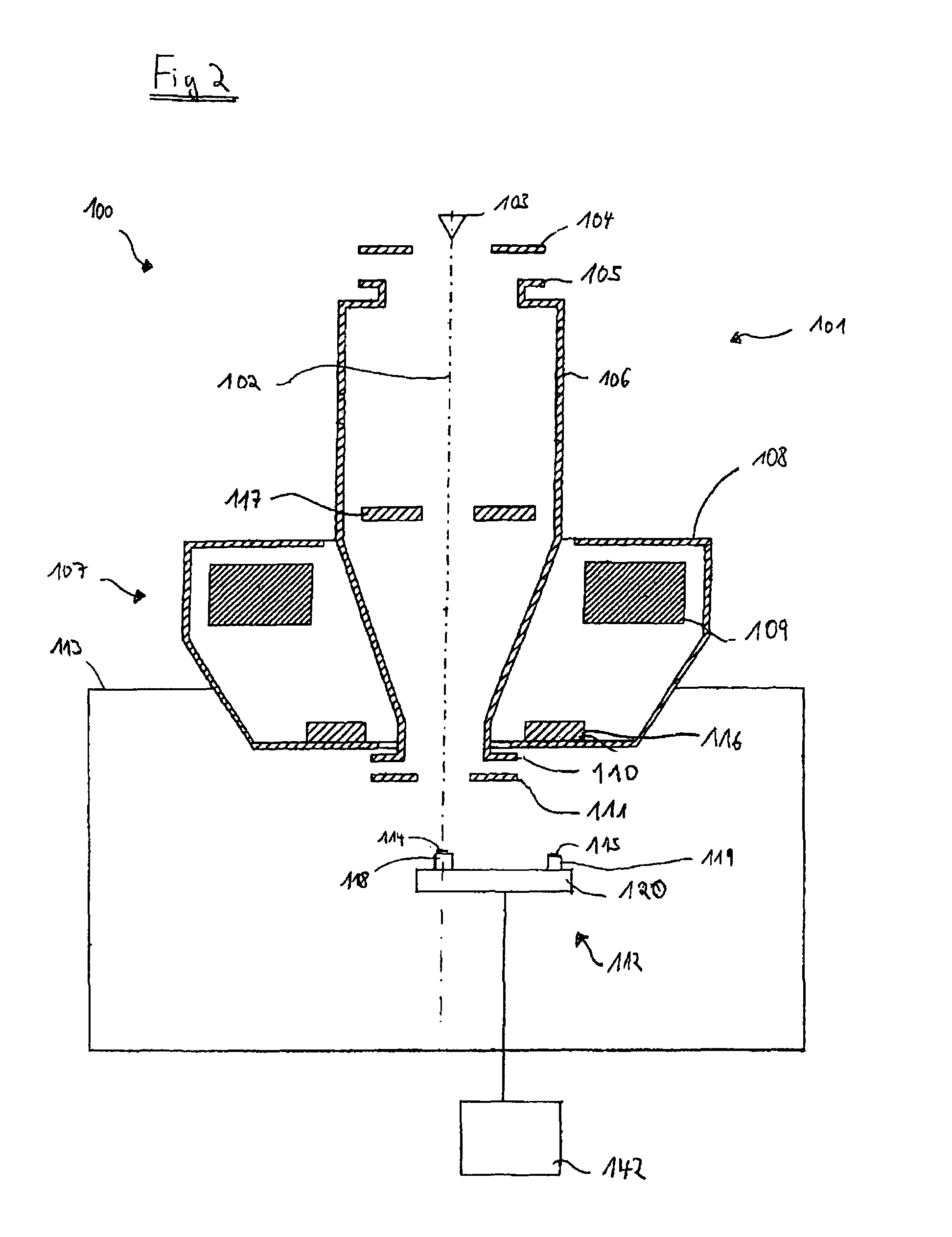 Particle beam device having a sample holder