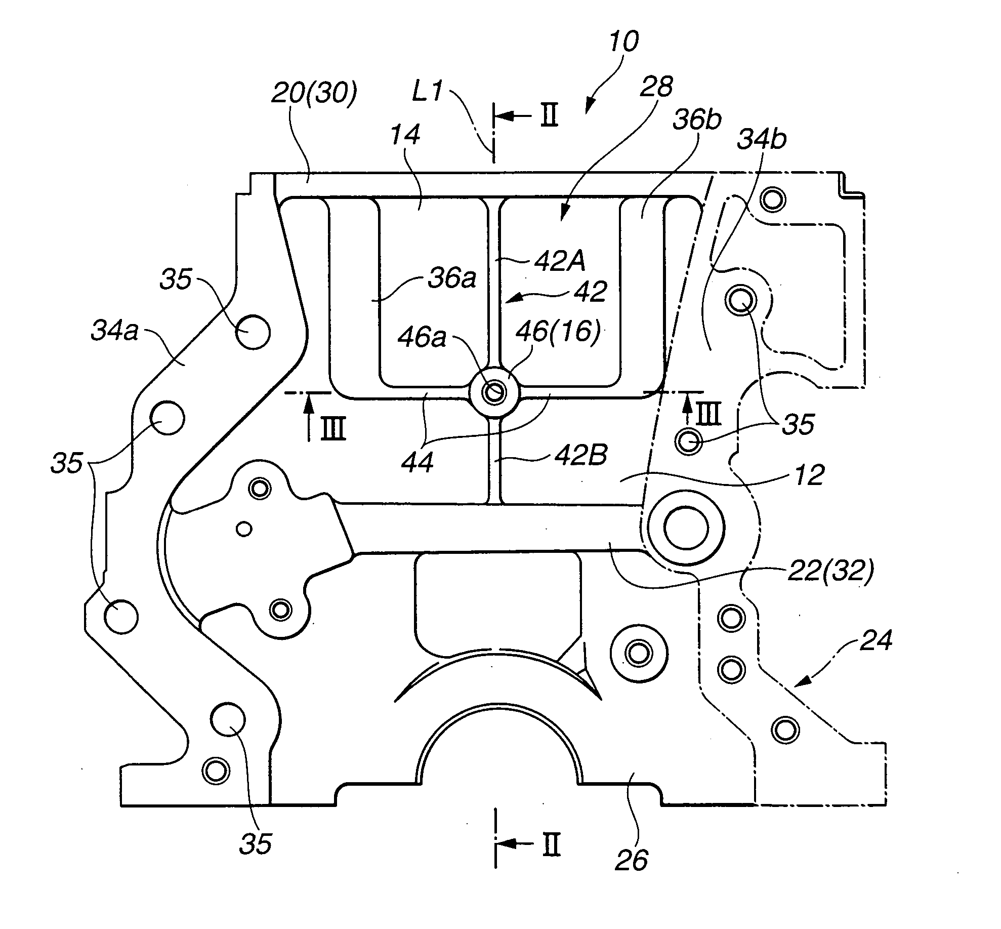 Cylinder block of internal combustion engine