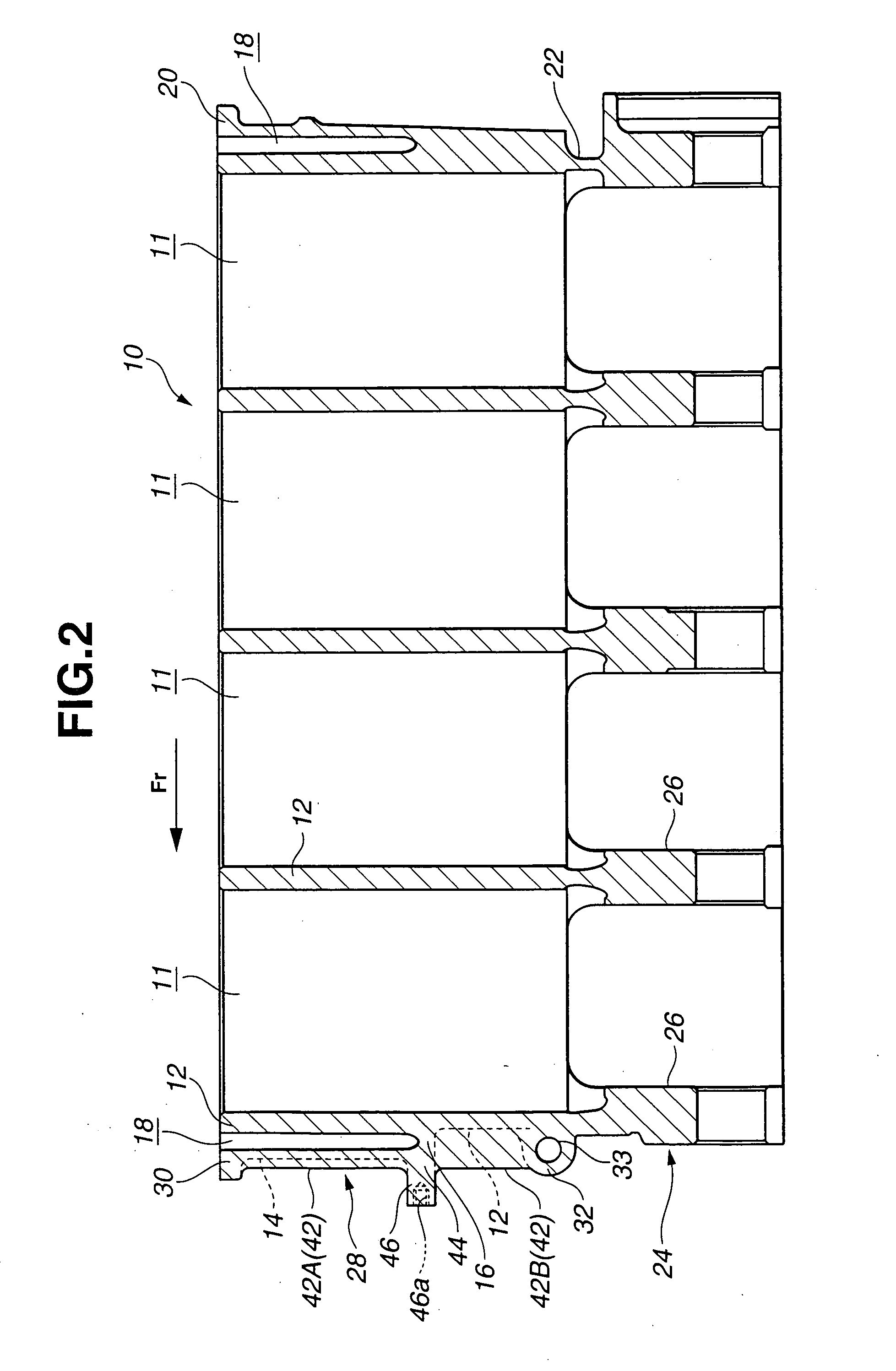 Cylinder block of internal combustion engine