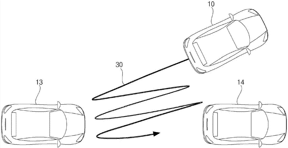 Parking control apparatus for vehicles and vehicle