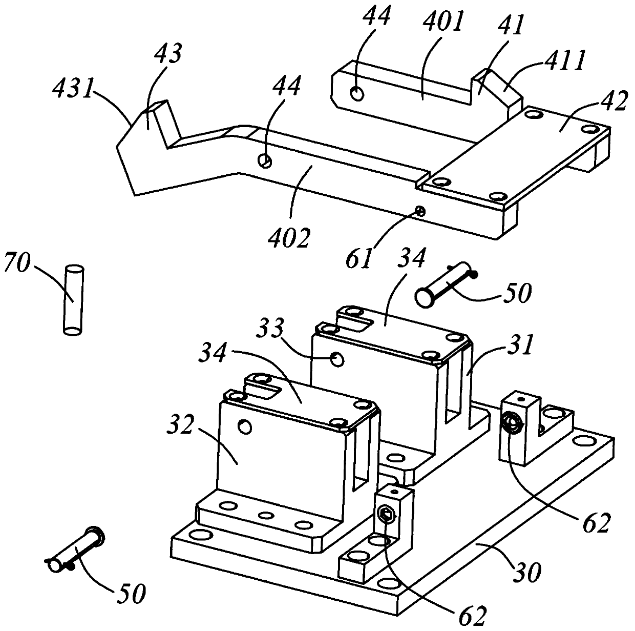 Skip car positioning device