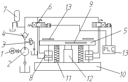 Crane chassis structure with bidirectional piston rod