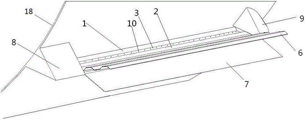 Foldable bilge keel with groove-shaped base plate