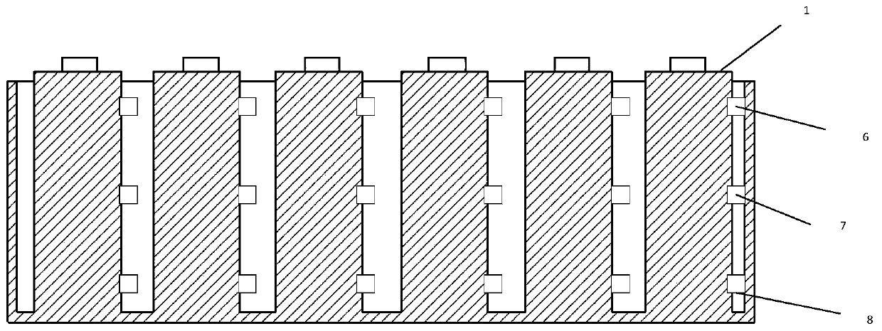 Battery module structure based on variable grid and control method thereof