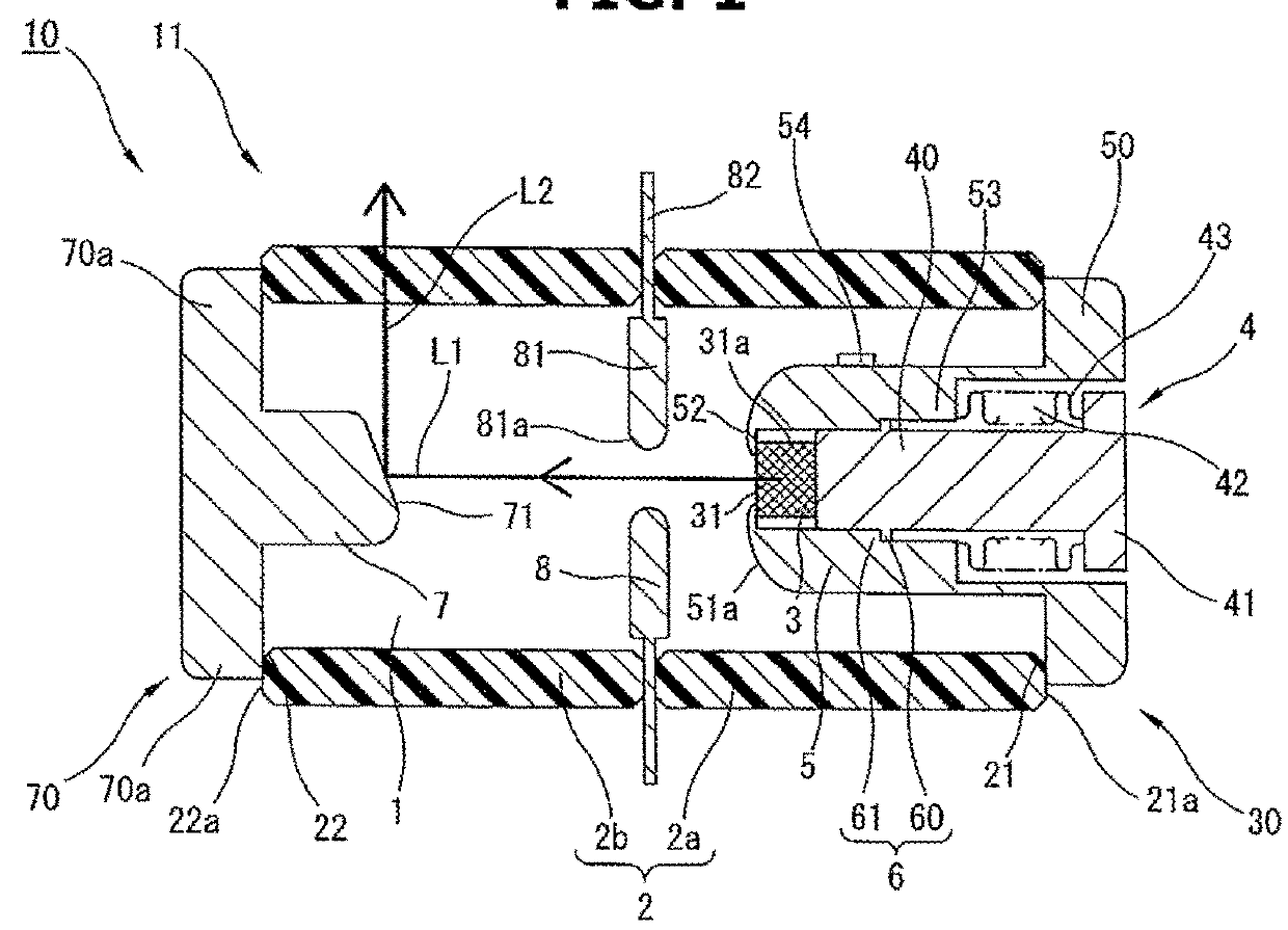 Field emission device and reforming treatment method