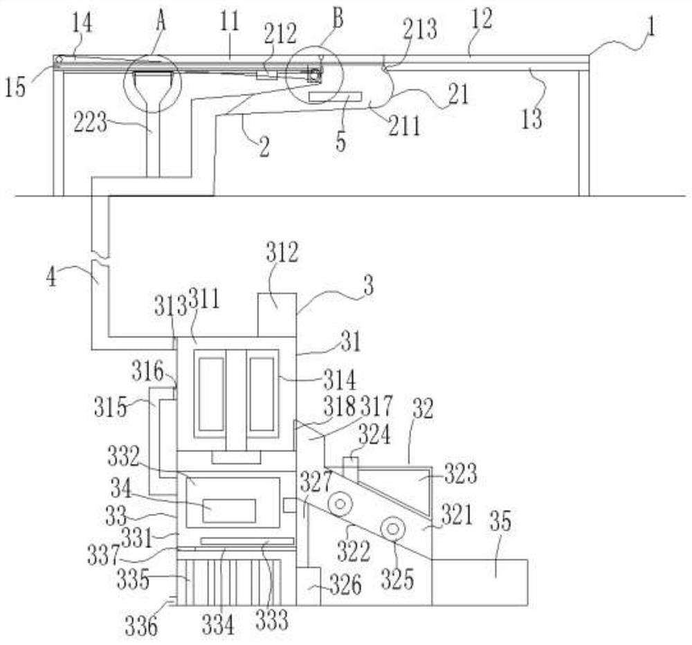 Automatic excrement collection and treatment device for digestive system department