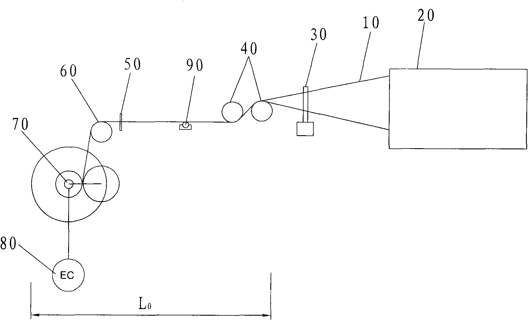 Warping machine blowing device