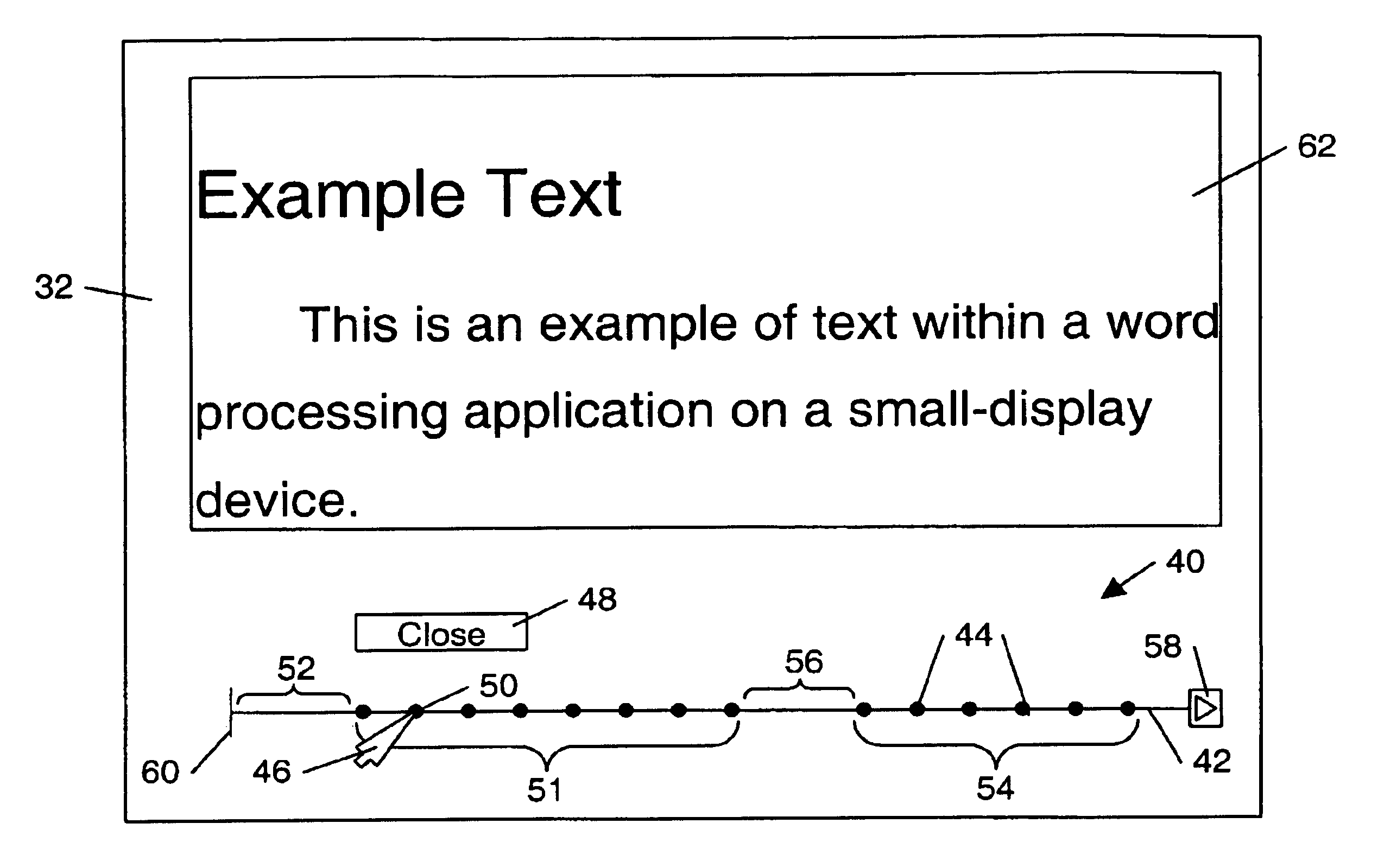 Arrangement of information into linear form for display on diverse display devices