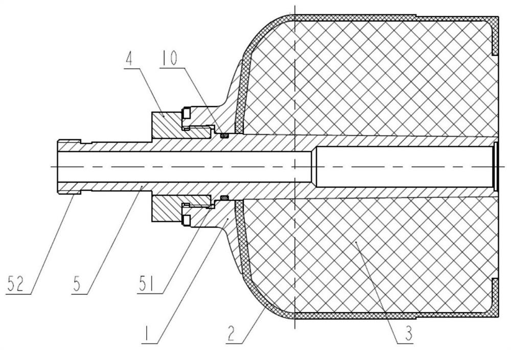 Propellant-carrying winding combined core mold