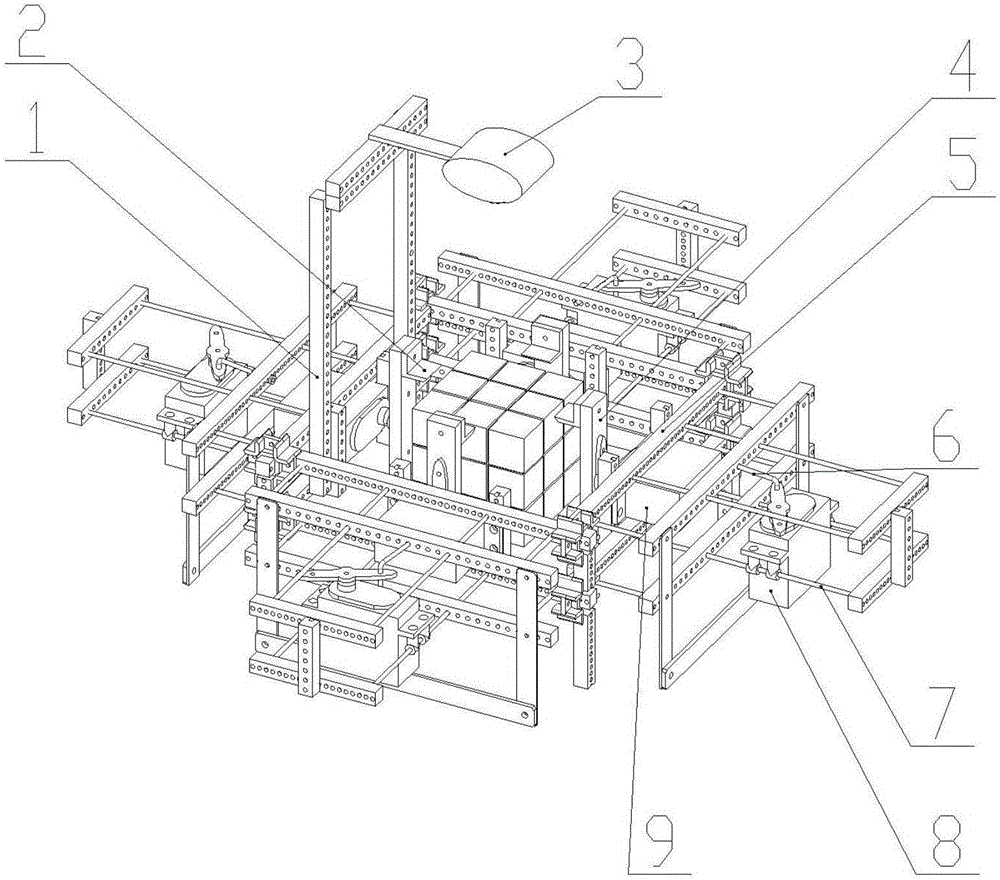 Execution modules, magic cube resolving robot and use method for magic cube resolving robot