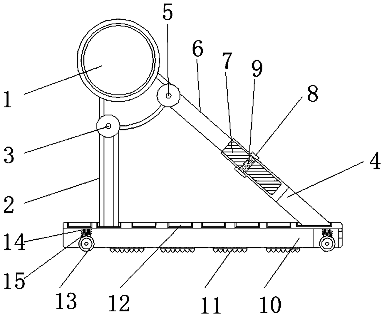 Solar water heater convenient to adjust and install