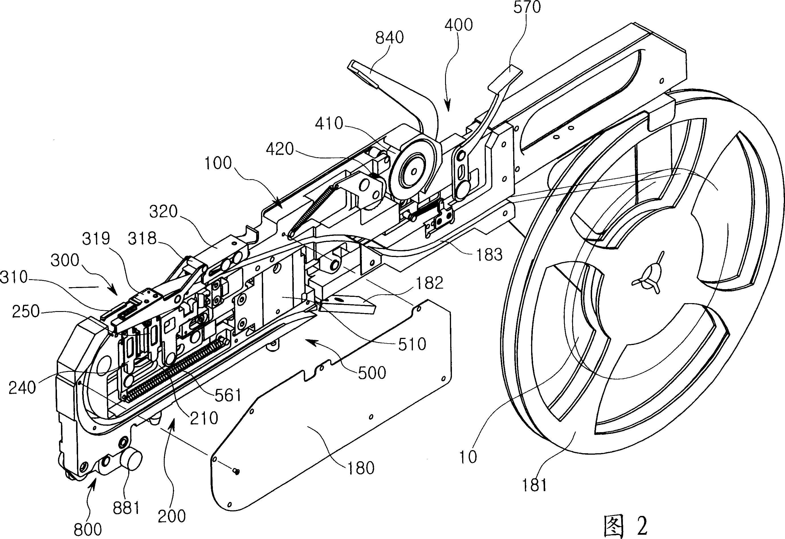 Belt converyer for mounting componenet