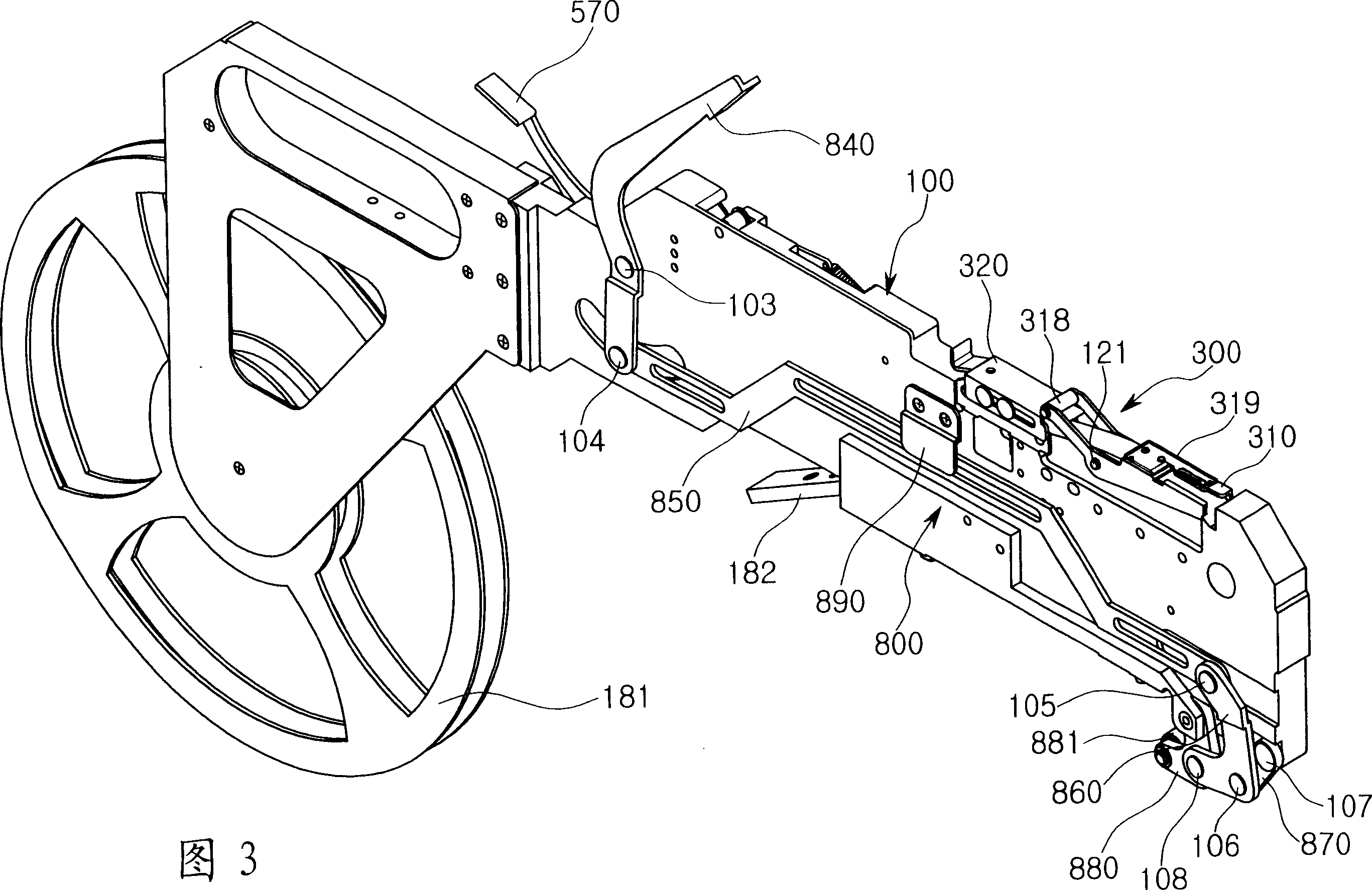 Belt converyer for mounting componenet