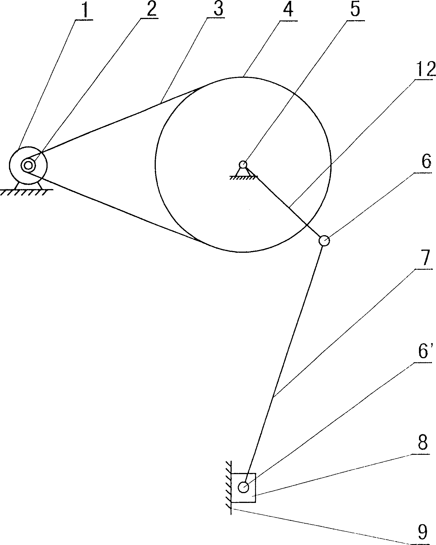 Elliptical gear press without crank