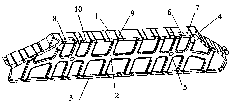 Vehicle rear floor front beam