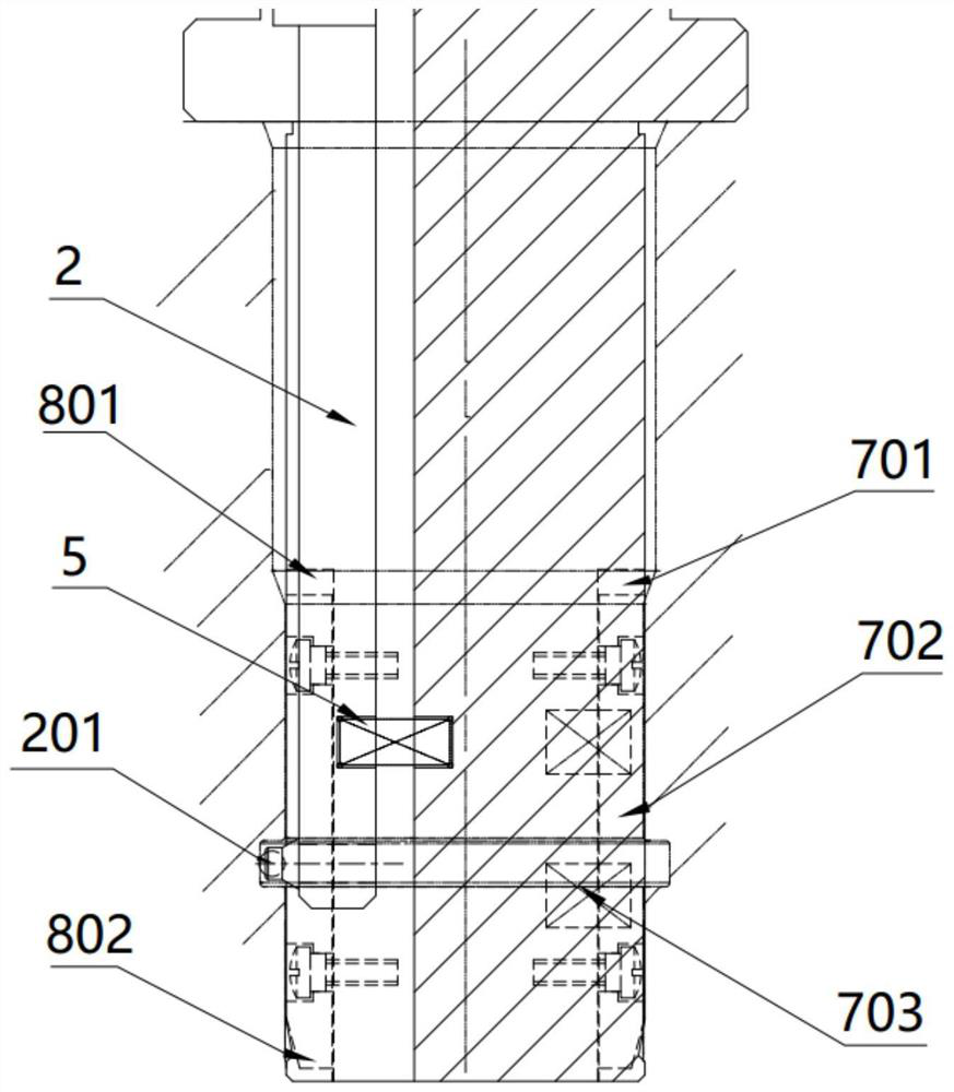 Cylinder cover oil sprayer hole ring groove coaxiality detection device