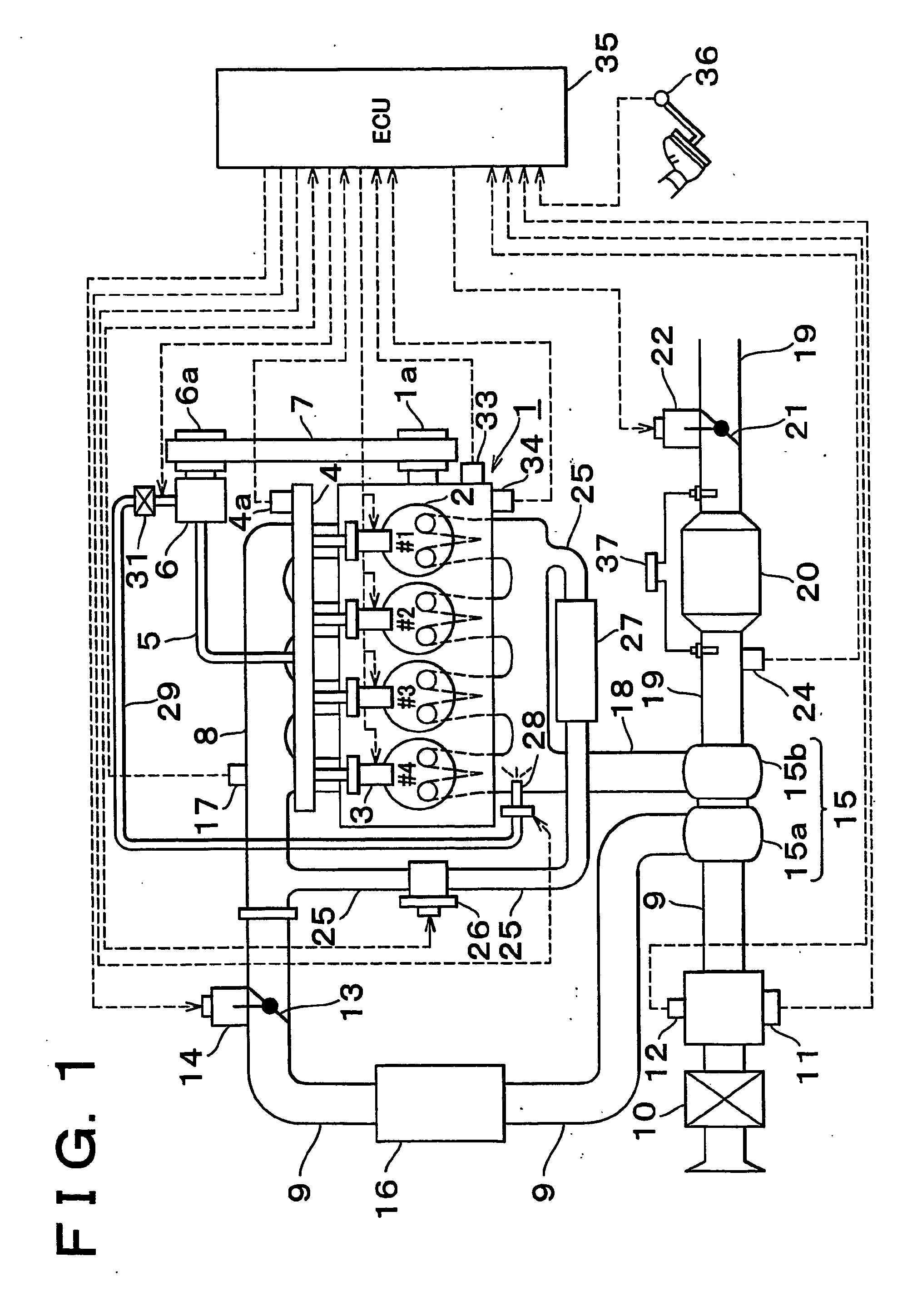 Exhaust gas purifying device and method for internal combustion engine