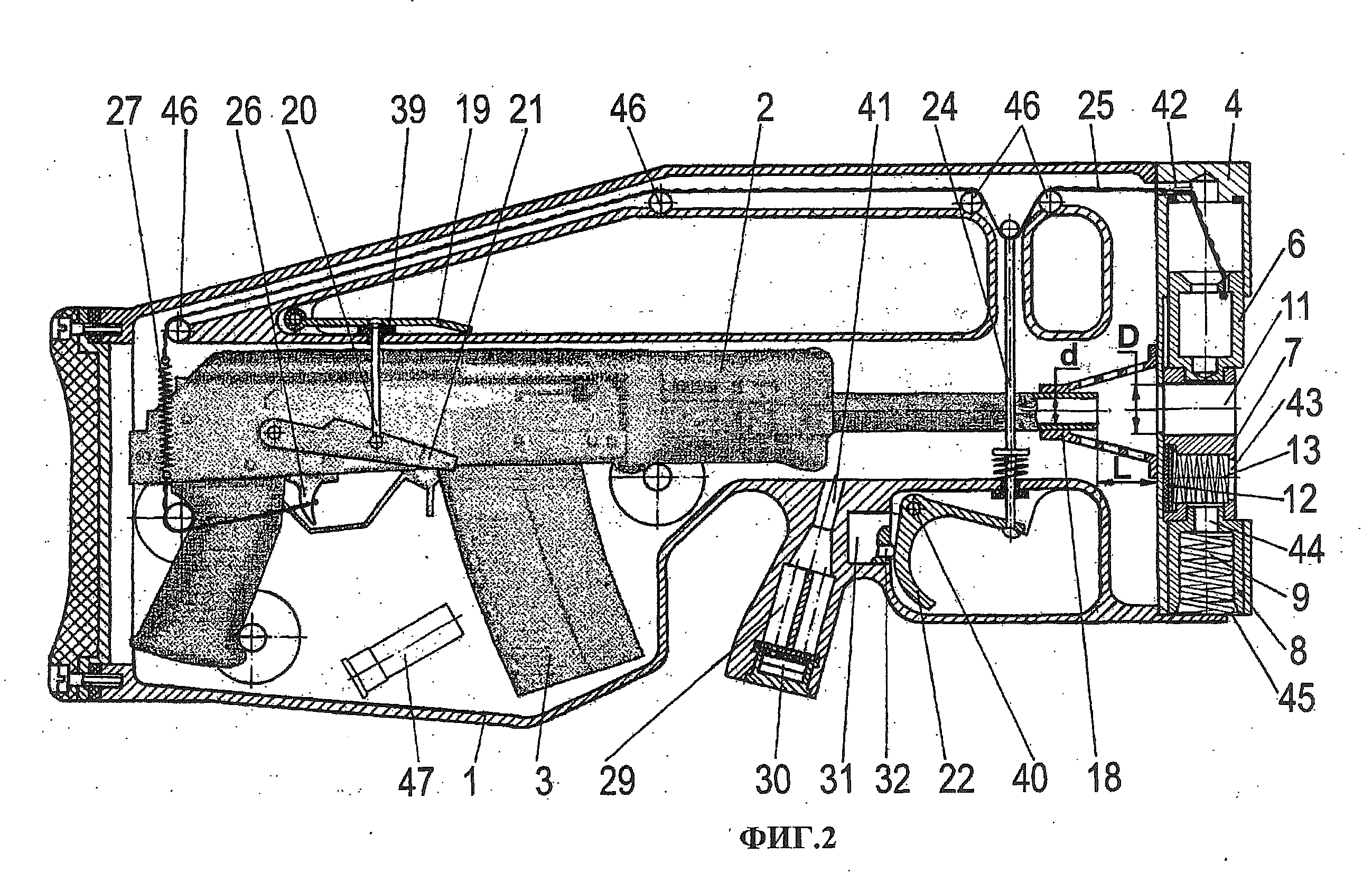 Device for underwater firing from a firearm