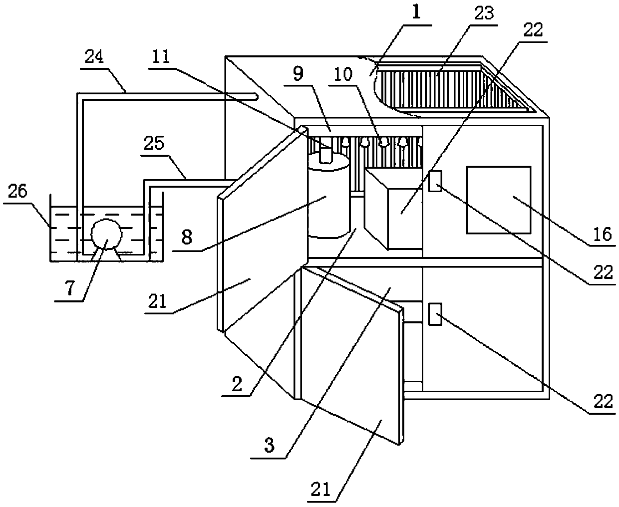 Transformer shell capable of preventing fire and extinguishing fire