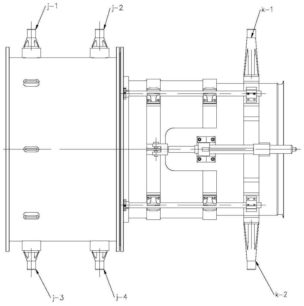 An adjustable flow device simulating the nozzle of an aeroengine