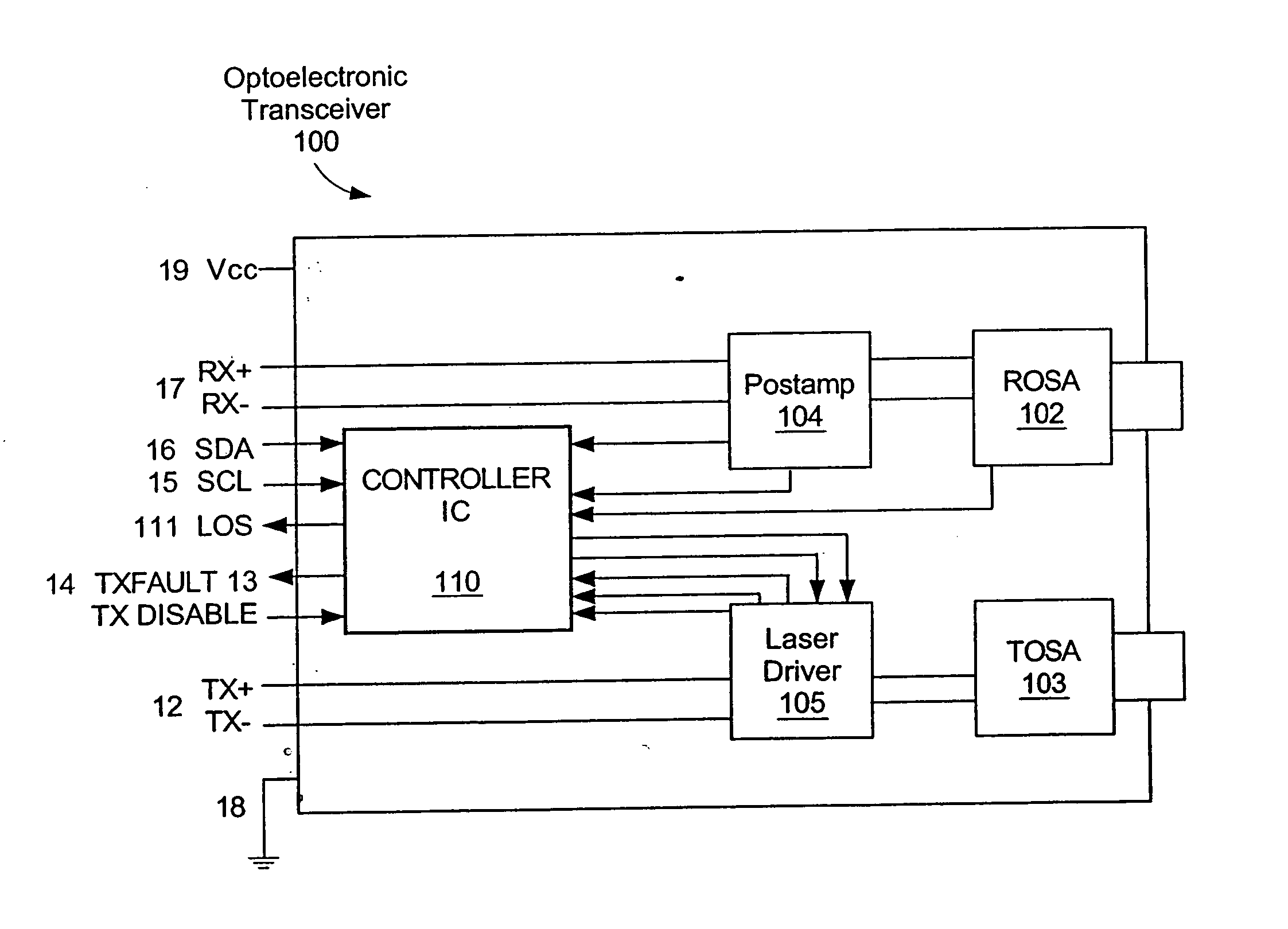 System and method for protecting eye safety during operation of a fiber optic transceiver