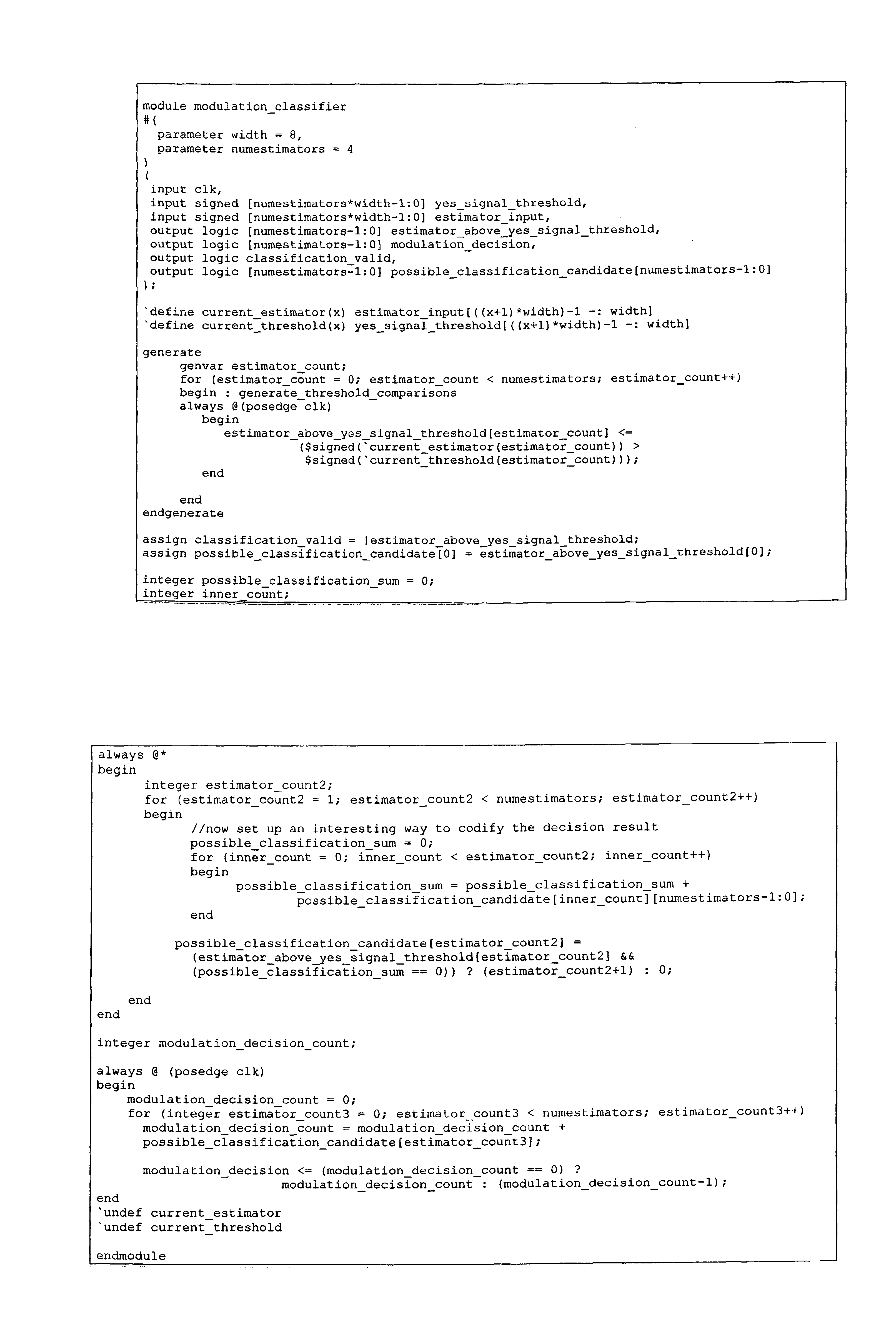 Method and apparatus for generating a metric for use in one or more of lock detection, snr estimation, and modulation classification