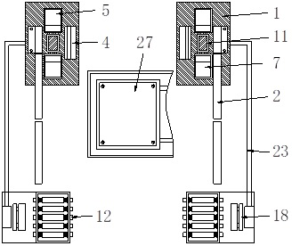 Electric vehicle chassis charging and battery replacing station and battery replacing method