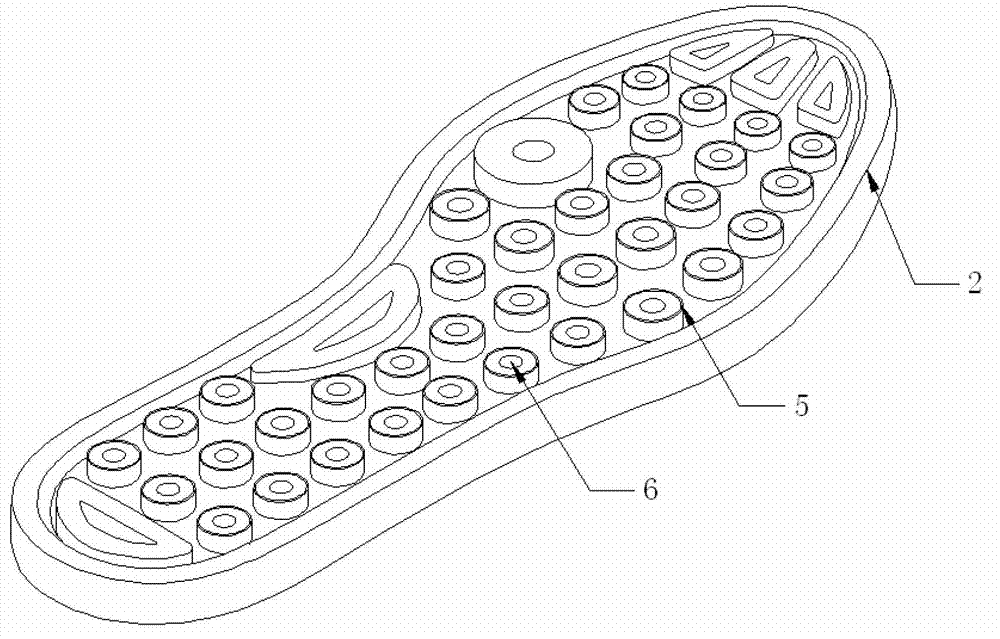 Damping shoe sole