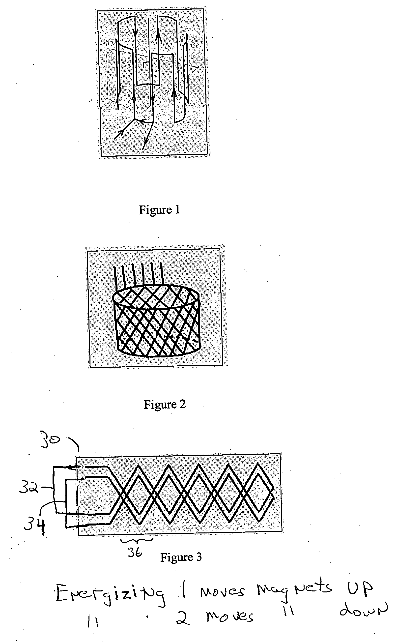 Magnetic bearing using displacement winding techniques