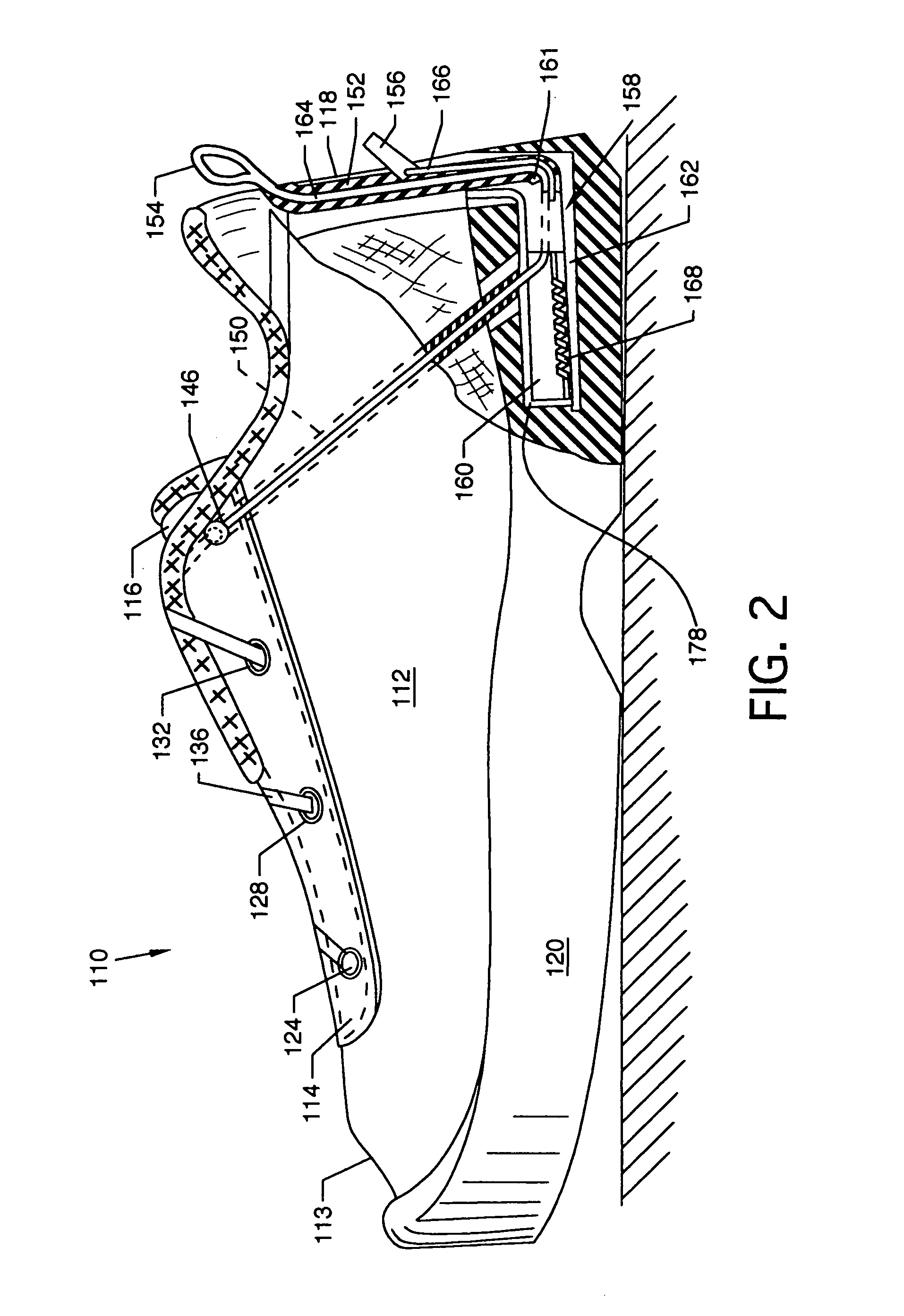 Automated tightening shoe