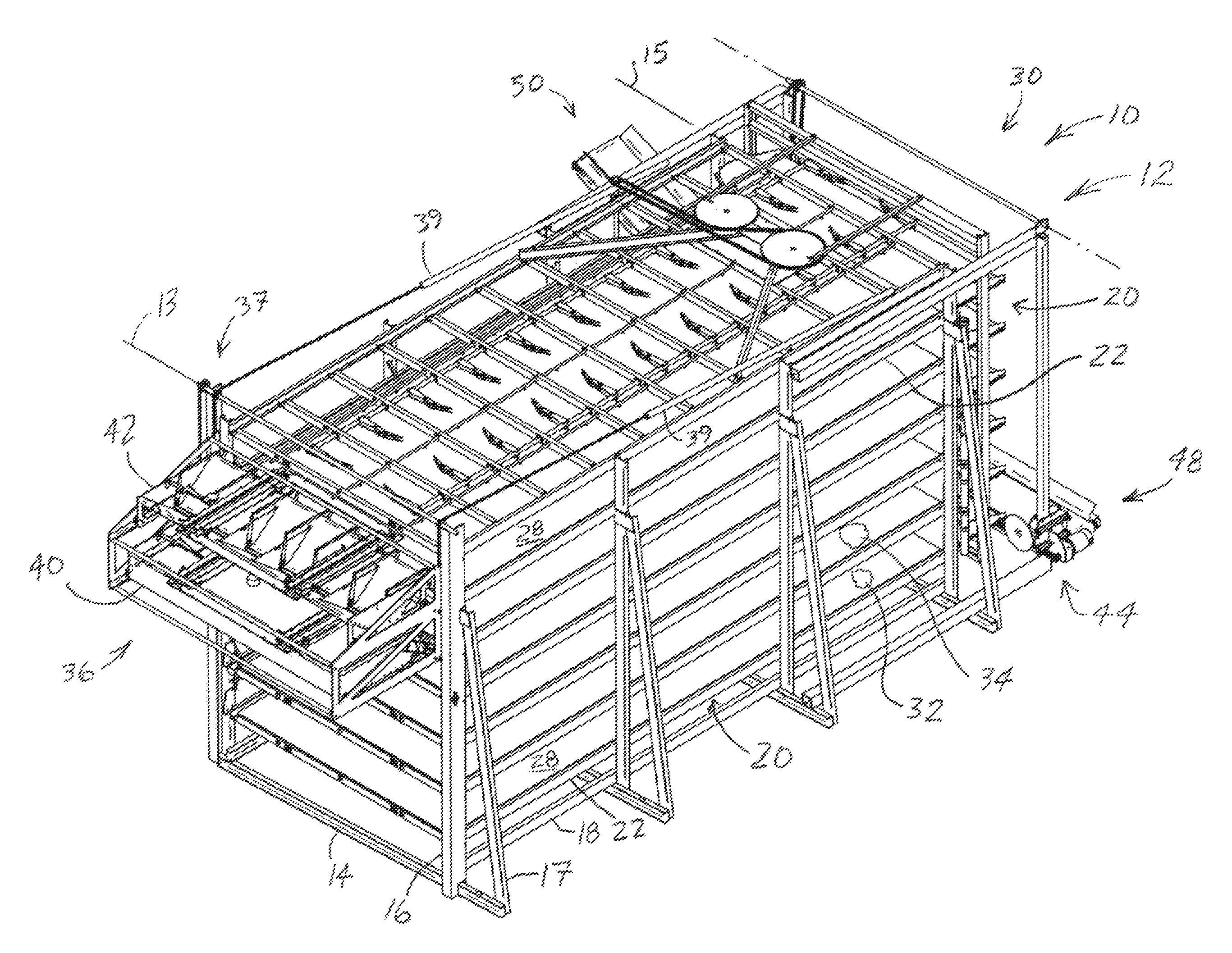 Sprouted seed grain growing and harvesting apparatus and method